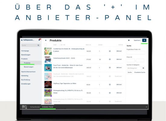 So legst du ein neues Produkt im Buchungssystem an